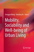 Cover: Mobility, Sociability and Well-being of Urban Living - Springer