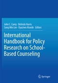 Cover: International Handbook for Policy Research on School-Based Counseling - Springer