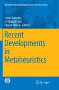 Cover: Recent Developments in Metaheuristics - Springer