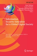 Cover: Information Security Education for a Global Digital Society - Springer