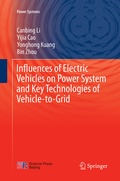 Cover: Influences of Electric Vehicles on Power System and Key Technologies of Vehicle-to-Grid - Springer