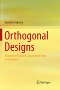 Cover: Orthogonal Designs - Springer