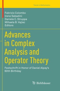 Enlarge image Cover: Advances in Complex Analysis and Operator Theory - Birkhäuser