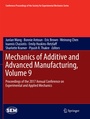 Cover: Mechanics of Additive and Advanced Manufacturing, Volume 9 - Springer