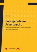 Cover: Formgebote im Arbeitsrecht - LexisNexis Verlag ARD ORAC GmbH
