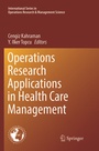 Cover: Operations Research Applications in Health Care Management - Springer