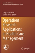Cover: Operations Research Applications in Health Care Management - Springer
