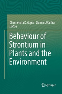 Enlarge image Cover: Behaviour of Strontium in Plants and the Environment - Springer