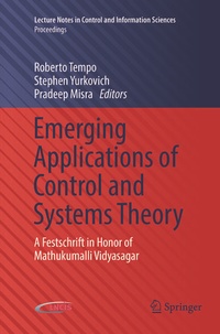 Enlarge image Cover: Emerging Applications of Control and Systems Theory - Springer