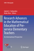 Cover: Research Advances in the Mathematical Education of Pre-service Elementary Teachers - Springer