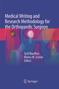 Cover: Medical Writing and Research Methodology for the Orthopaedic Surgeon - Springer