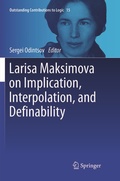 Cover: Larisa Maksimova on Implication, Interpolation, and Definability - Springer