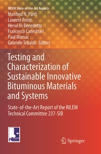 Enlarge image Cover: Testing and Characterization of Sustainable Innovative Bituminous Materials and Systems - Springer