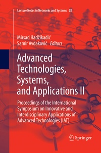 Enlarge image Cover: Advanced Technologies, Systems, and Applications II - Springer