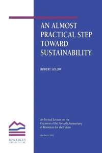 Enlarge image Cover: An Almost Practical Step Toward Sustainability - Resources for the Future Press (RFF Press)