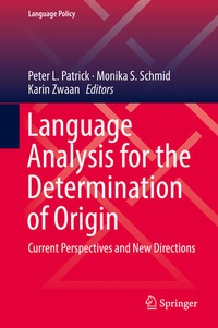 Enlarge image Cover: Language Analysis for the Determination of Origin - Springer