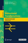 Cover: Bidirectional Transformations - Springer