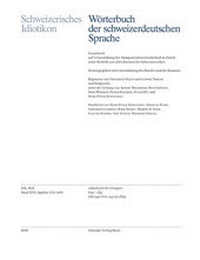 Abbildung von: Schweizerisches Idiotikon, XVII, Heft 226 - Schwabe Verlagsgruppe AG Schwabe Verlag