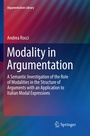 Cover: Modality in Argumentation - Springer
