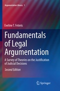 Cover: Fundamentals of Legal Argumentation - Springer