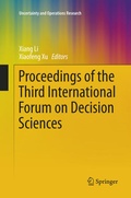 Cover: Proceedings of the Third International Forum on Decision Sciences - Springer