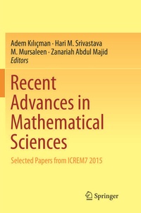 Enlarge image Cover: Recent Advances in Mathematical Sciences - Springer