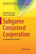 Cover: Subgame Consistent Cooperation - Springer