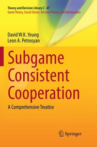 Enlarge image Cover: Subgame Consistent Cooperation - Springer