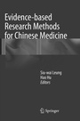 Cover: Evidence-based Research Methods for Chinese Medicine - Springer