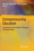 Cover: Entrepreneurship Education - Springer