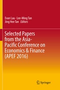 Cover: Selected Papers from the Asia-Pacific Conference on Economics & Finance (APEF 2016) - Springer