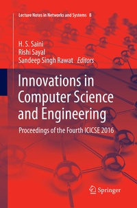 Enlarge image Cover: Innovations in Computer Science and Engineering - Springer