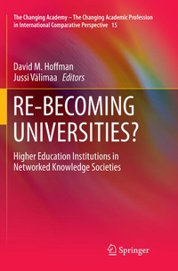 Enlarge image Cover: RE-BECOMING UNIVERSITIES? - Springer