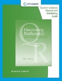 Abbildung von: Student Solutions Manual with Notetaking Guide for Aufmann's Discovering Mathematics: A Quantitative Reasoning Approach - CENGAGE Learning Custom Publishing