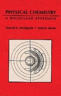 Cover: Physical Chemistry: A Molecular Approach - University Science Books,U.S.
