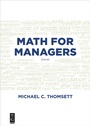 Cover: Math for Managers - De Gruyter