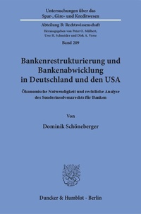 Abbildung von: Bankenrestrukturierung und Bankenabwicklung in Deutschland und den USA - Duncker & Humblot