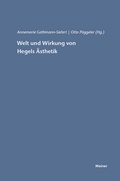Cover: Welt und Wirkung von Hegels &Auml;sthetik - Meiner
