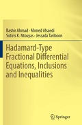 Cover: Hadamard-Type Fractional Differential Equations, Inclusions and Inequalities - Springer