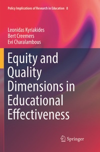 Enlarge image Cover: Equity and Quality Dimensions in Educational Effectiveness - Springer