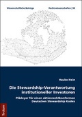 Abbildung von: Die Stewardship-Verantwortung institutioneller Investoren - Tectum Wissenschaftsverlag