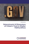 Cover: Determinants & Dimensions of Citizen's Trust in Khyber Pakhtunkhwa - LAP Lambert Academic Publishing