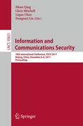 Cover: Information and Communications Security - Springer