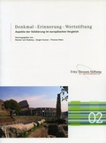 Cover: Denkmal - Erinnerung - Wertstiftung - Wernersche Verlagsgesellschaft