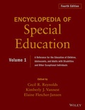Cover: Encyclopedia of Special Education, Volume 1 - Wiley