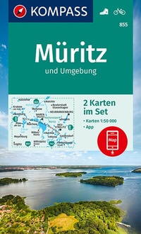 Abbildung von: KOMPASS Wanderkarten-Set 855 Müritz und Umgebung (2 Karten) 1:50.000 - KOMPASS-Karten