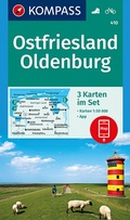 Cover: KOMPASS Wanderkarten-Set 410 Ostfriesland, Oldenburg (3 Karten) 1:50.000 - KOMPASS-Karten