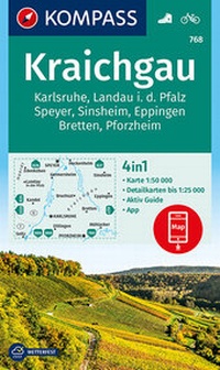Abbildung von: KOMPASS Wanderkarte Kraichgau, Karlsruhe, Landau i. d. Pfalz, Speyer, Sinsheim, Eppingen, Bretten, Pforzheim - KOMPASS-Karten