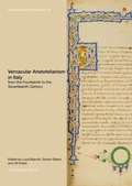 Cover: Vernacular Aristotelianism in Italy from the Fourteenth to the Seventeenth Century - University of London Press