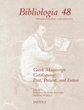 Cover: Greek Manuscript Cataloguing - Brepols N.V.